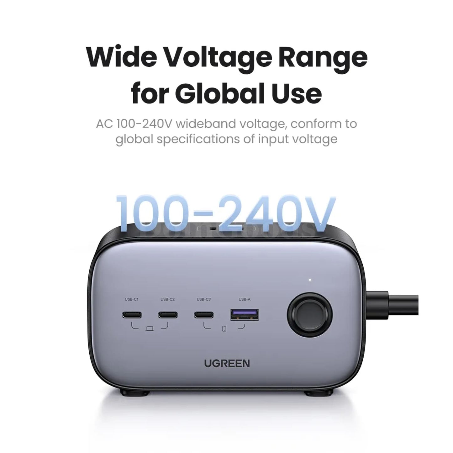 Ugreen 100W Fast Gan Desktop Charger Power Strip Charging Station Macbook Iphone 301635