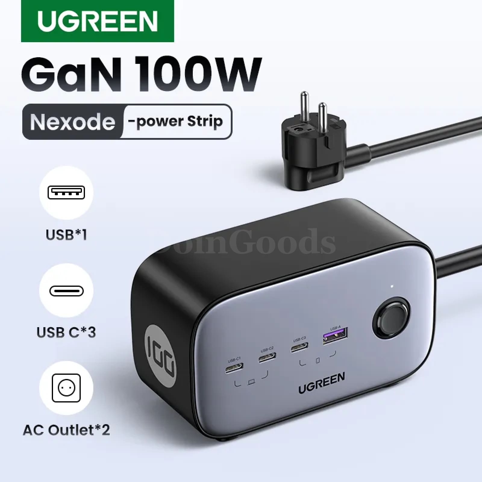 Ugreen 100W Fast Gan Desktop Charger Power Strip Charging Station Macbook Iphone 301635