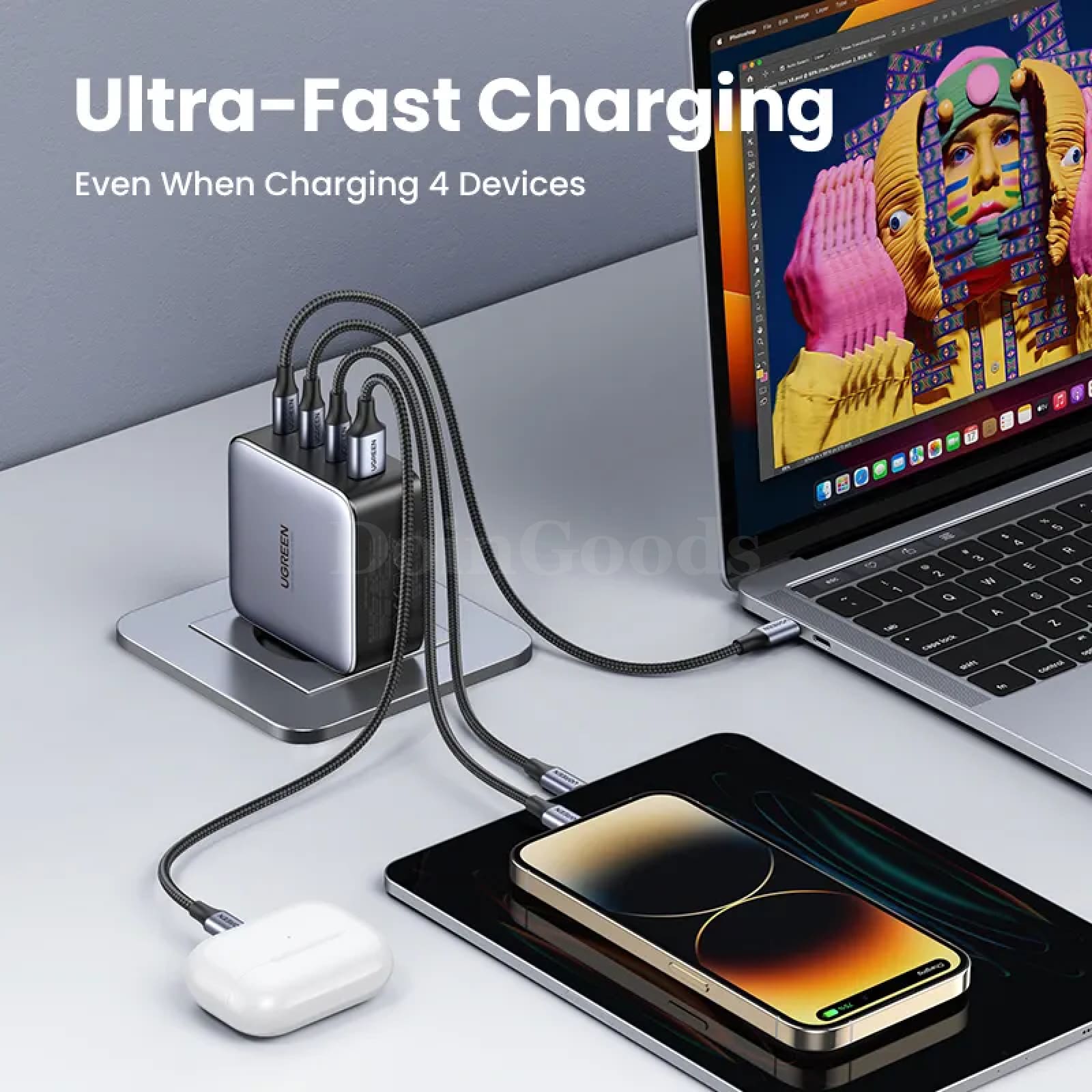 Ugreen 100W Gan Usb Charger Fast Charging Type C Pd Macbook Iphone 15 14 Xiaomi 301635