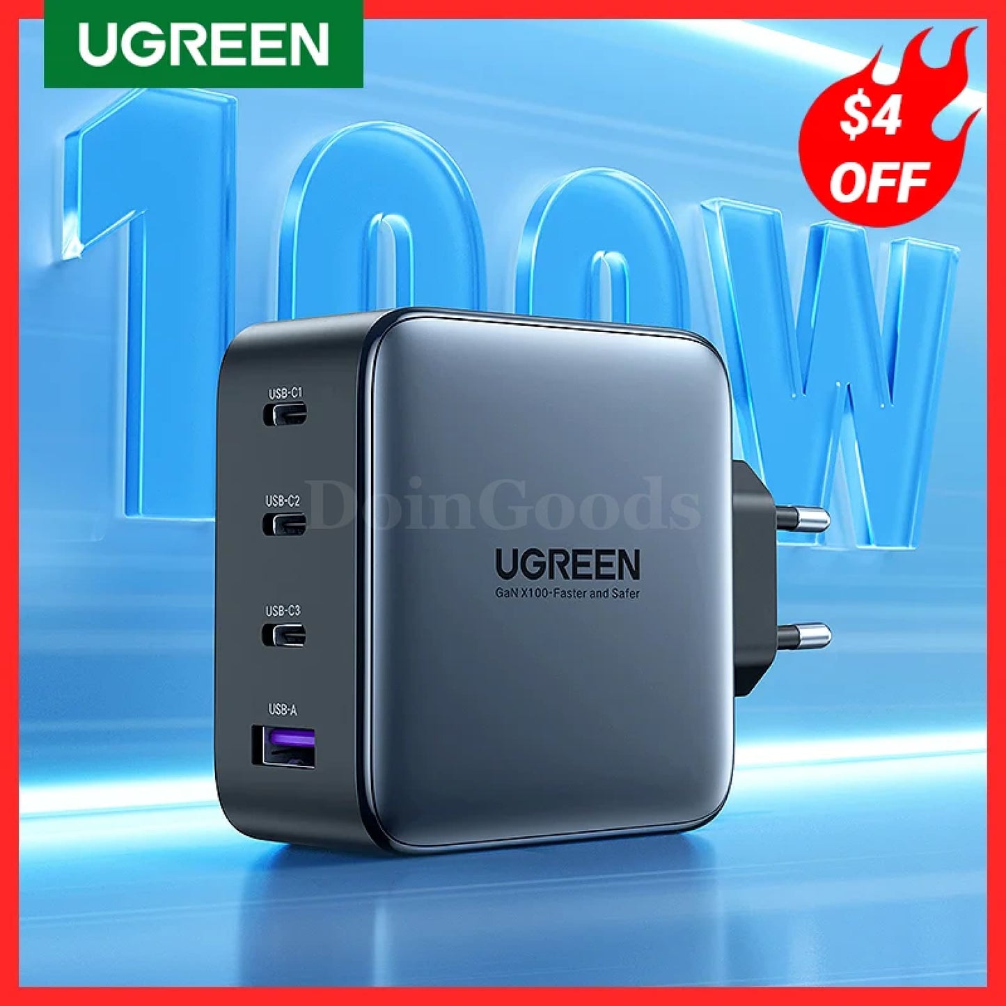 Ugreen 100W Gan Usb Charger Fast Charging Type C Pd Macbook Iphone 15 14 Xiaomi 301635