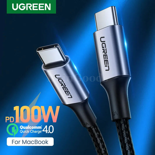 Ugreen 100W Usb Type C Cable 5A Fast Quick Charge Cord For Samsung Macbook 301635