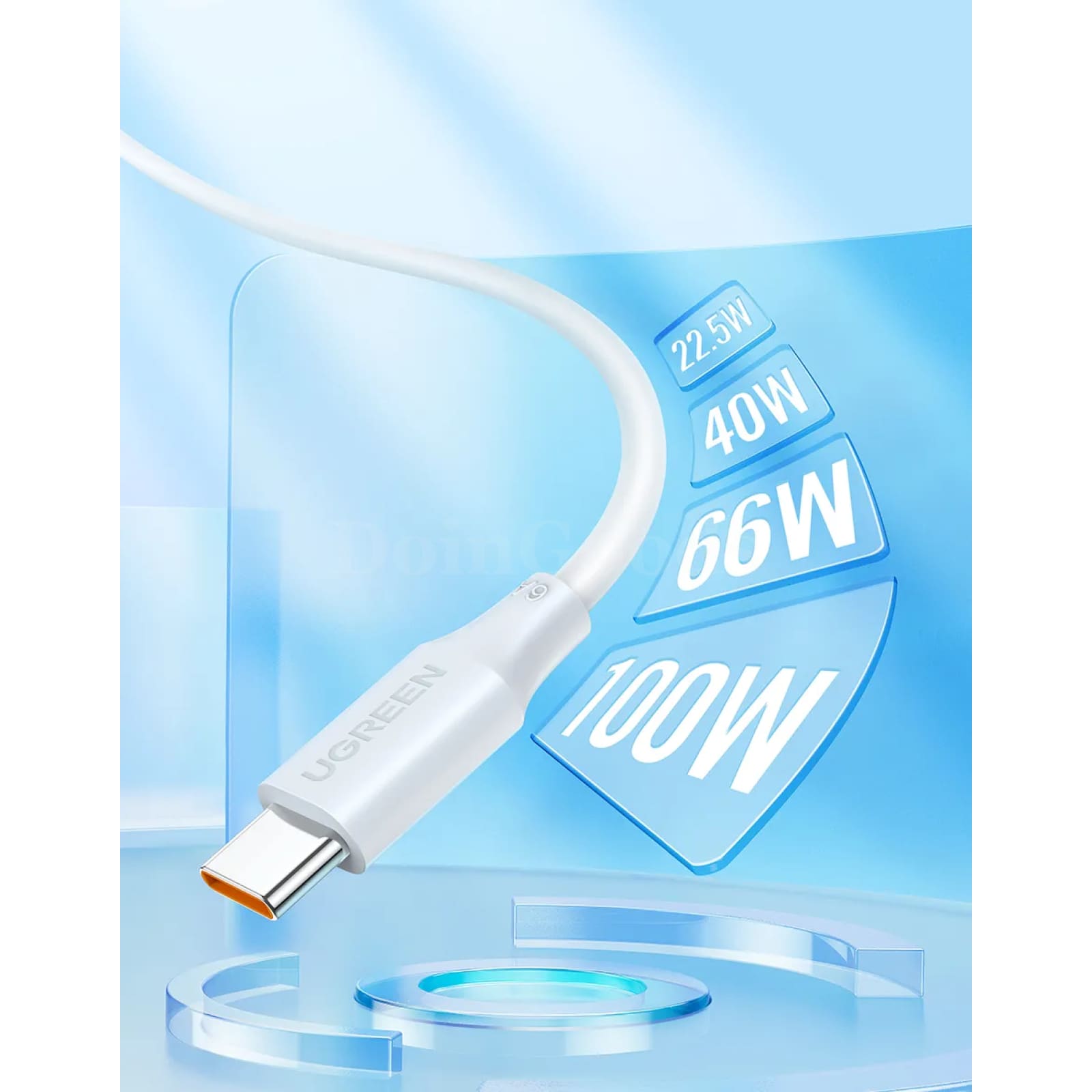 Ugreen 100W Usb Type C Cable 6A Huawei Honor 66W Xiaomi Fast Charging Data Cord 301635