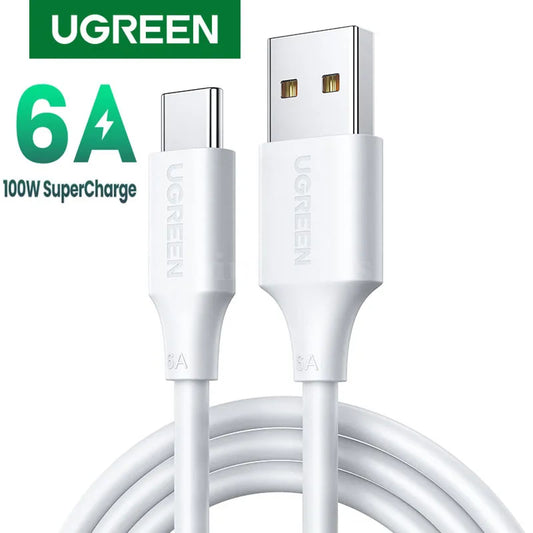 Ugreen 100W Usb Type C Cable 6A Huawei Honor 66W Xiaomi Fast Charging Data Cord 301635