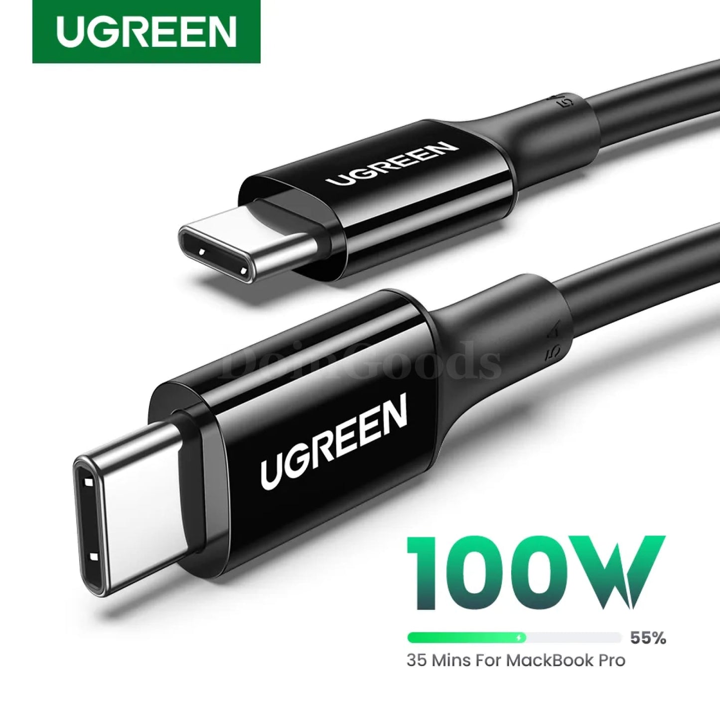 Ugreen 100W Usb Type C Cable Macbook Samsung Xiaomi 1.5M 5A E-Marker Chip Fast 301635