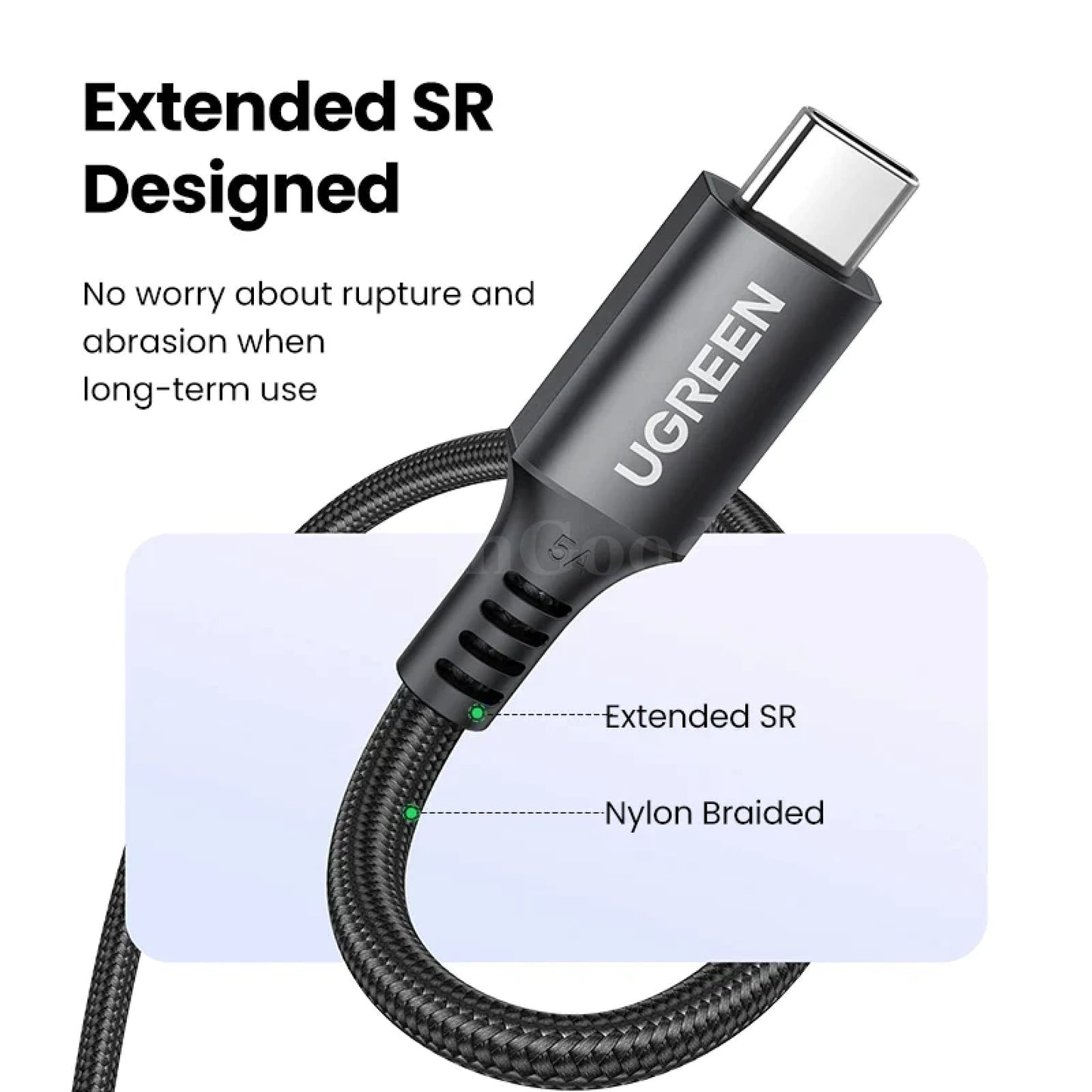 Ugreen 100W Usb Type C To Cable Pd100W Fast Charging Qc4.0 For Macbook Samsung 301635