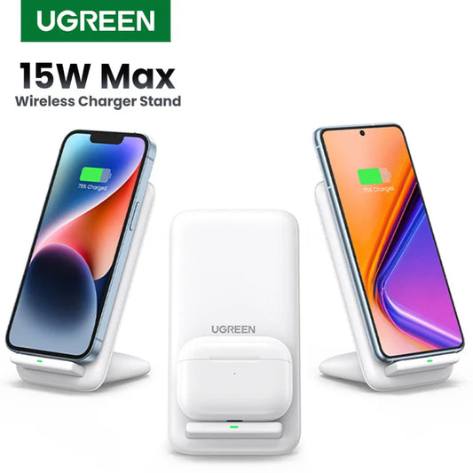 Ugreen 15W Wireless Charger Stand For Iphone 14 Pro Max Samsung Airpods 301635