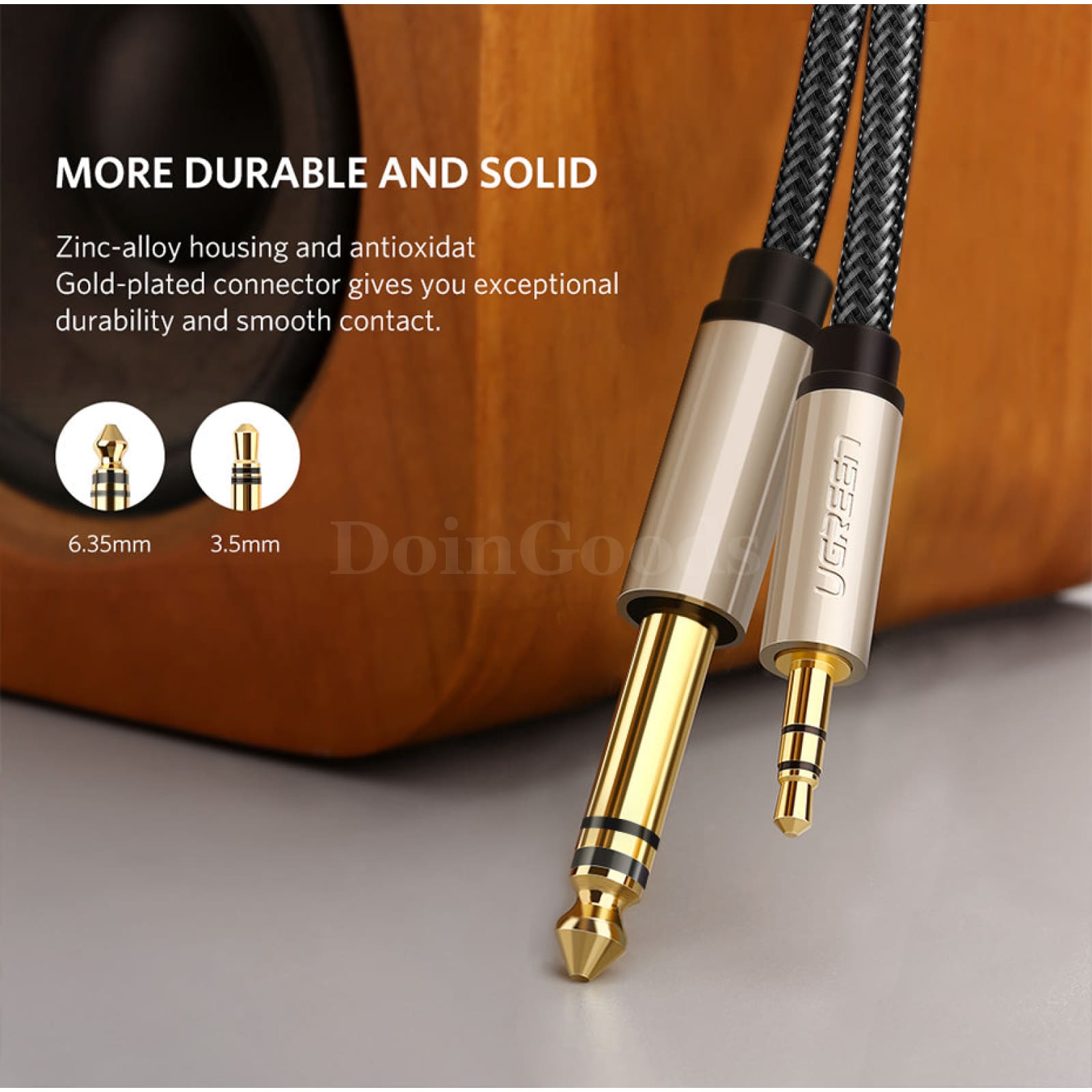Ugreen 1/8 To 1/4 Inch Stereo Plug Cable Male 3.5Mm 6.35Mm Jack Audio Cord 301635