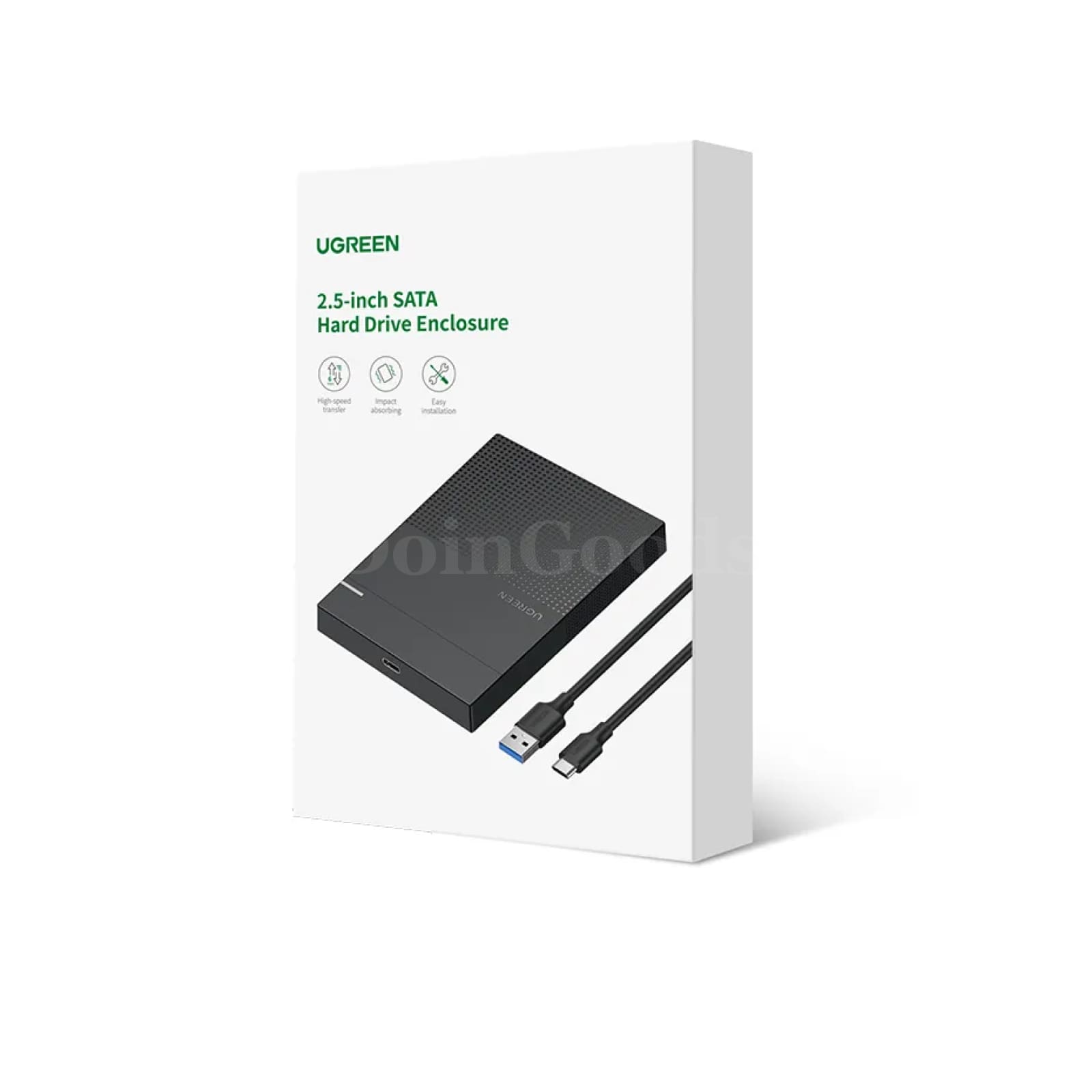 Ugreen 2.5 Hdd Case Usb C Sata 5Gbps Enclosure Ssd 9.5 7Mm External Drive Uasp 301635