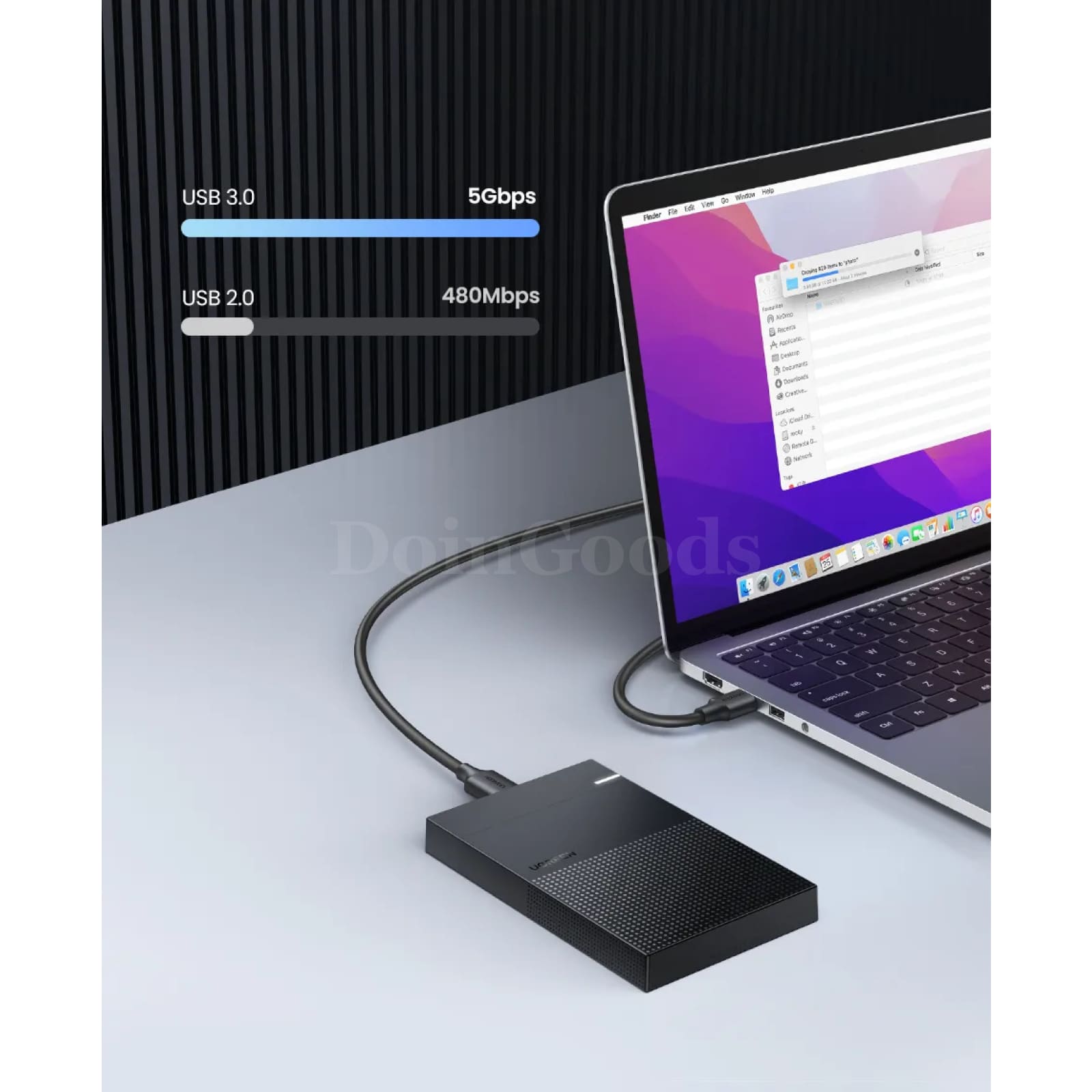 Ugreen 2.5 Hdd Case Usb C Sata 5Gbps Enclosure Ssd 9.5 7Mm External Drive Uasp 301635