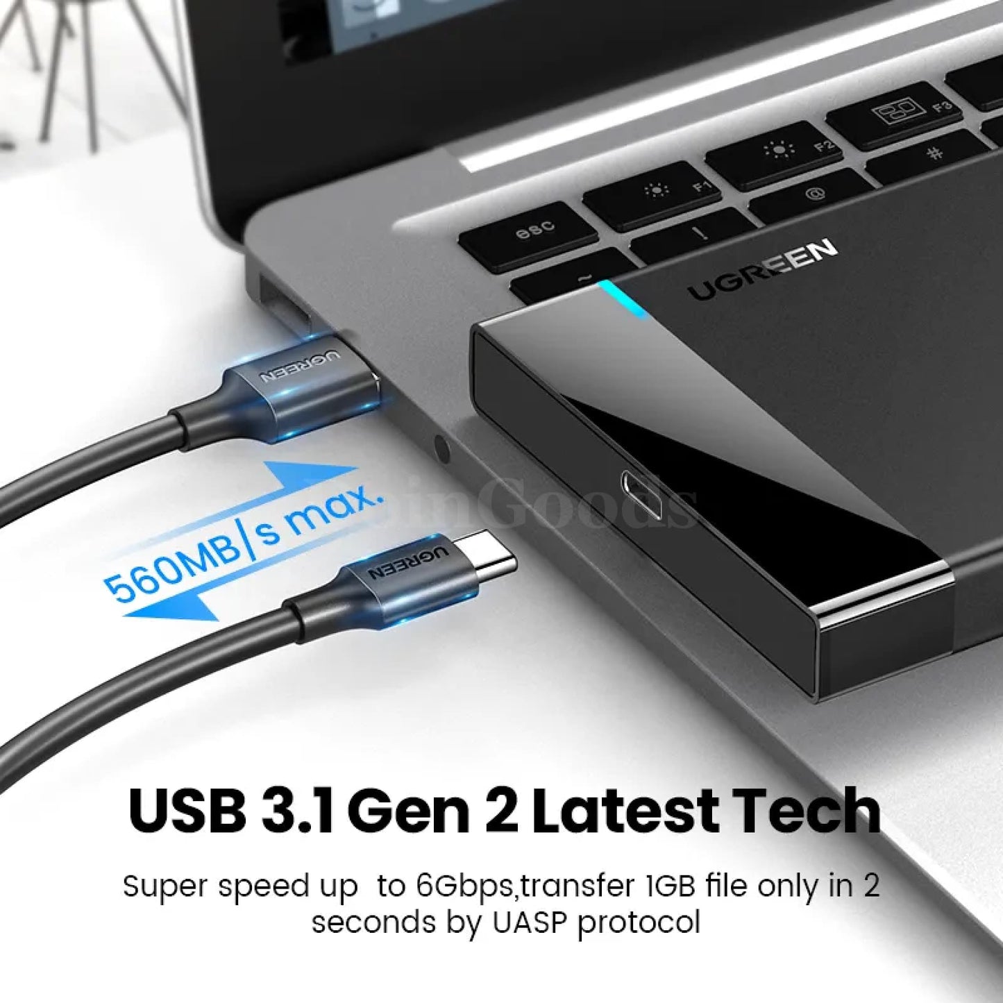 Ugreen 2.5 Sata To Usb 3.0 Hdd Case - Hard Drive Enclosure For Ssd And 301635-