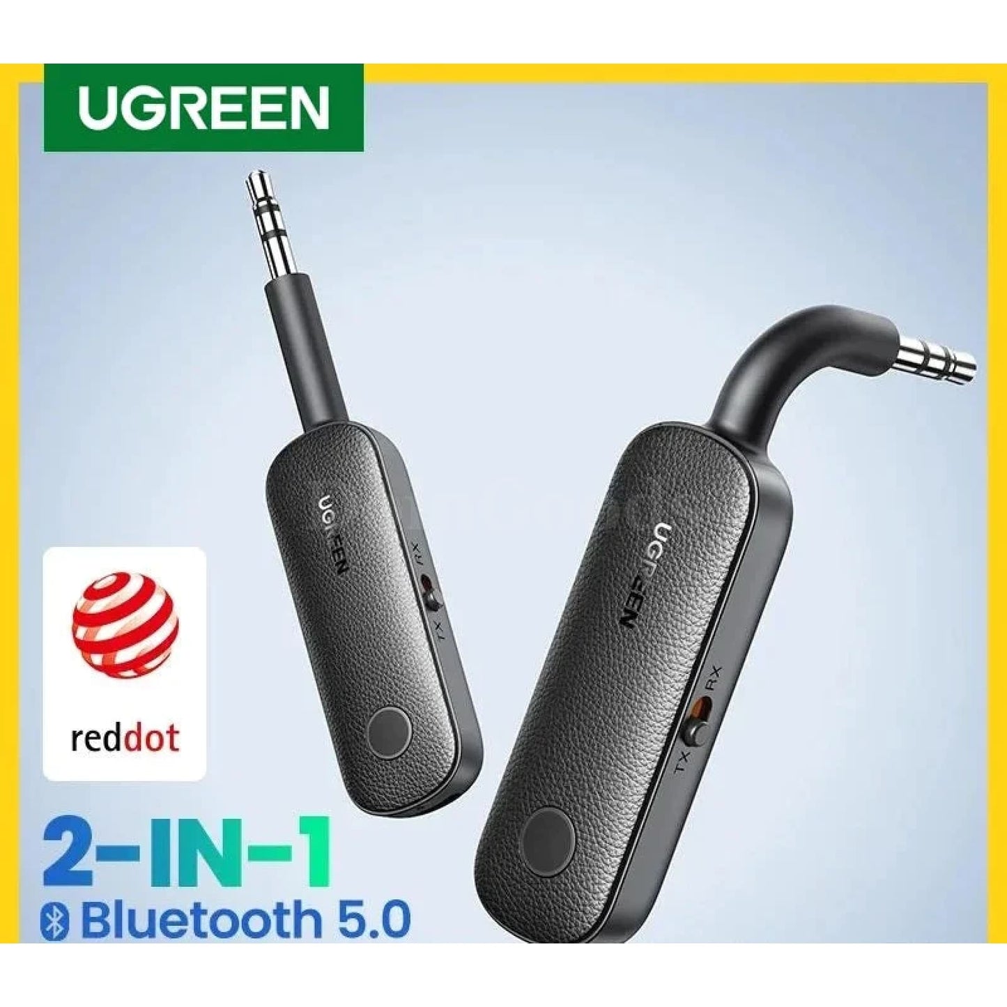 Ugreen 2-In-1 Bluetooth 5.0 Adapter Transmitter Receiver Aux Tv Car Earphones 301635