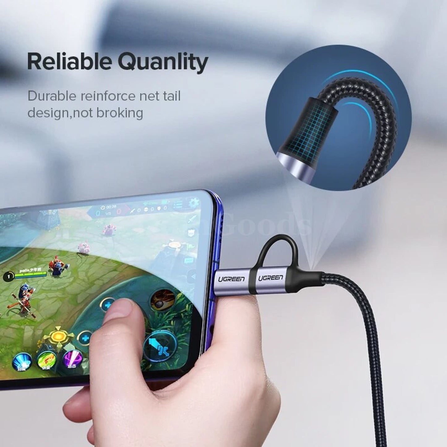 Ugreen 2-In-1 Usb Type C And Micro Cable For Samsung Galaxy S10 S9 - Fast Charging Data Transfer