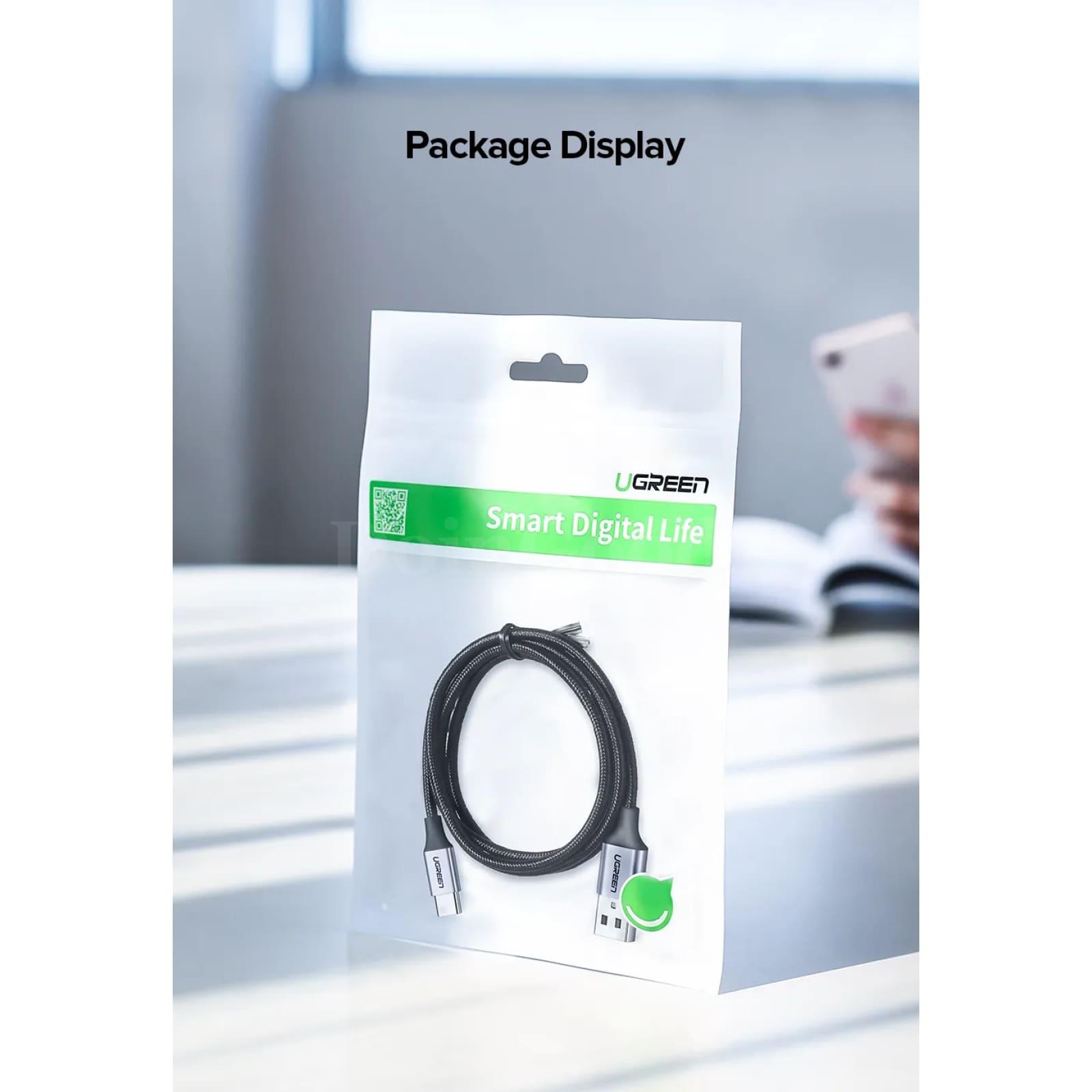 Ugreen 2 Pack Usb C Cable 3A Fast Charging 1M/1.5M For Xiaomi Realme Samsung 301635