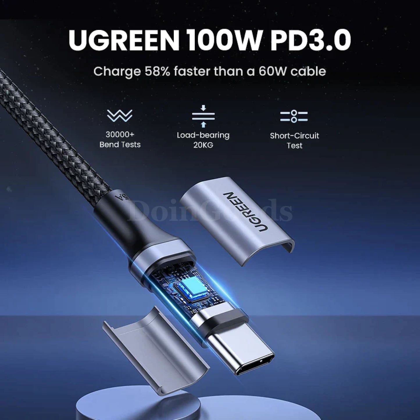 Ugreen 2 Pack Usb C To Cable Pd 100W/60W Fast Charging Macbook Xiaomi Samsung 301635