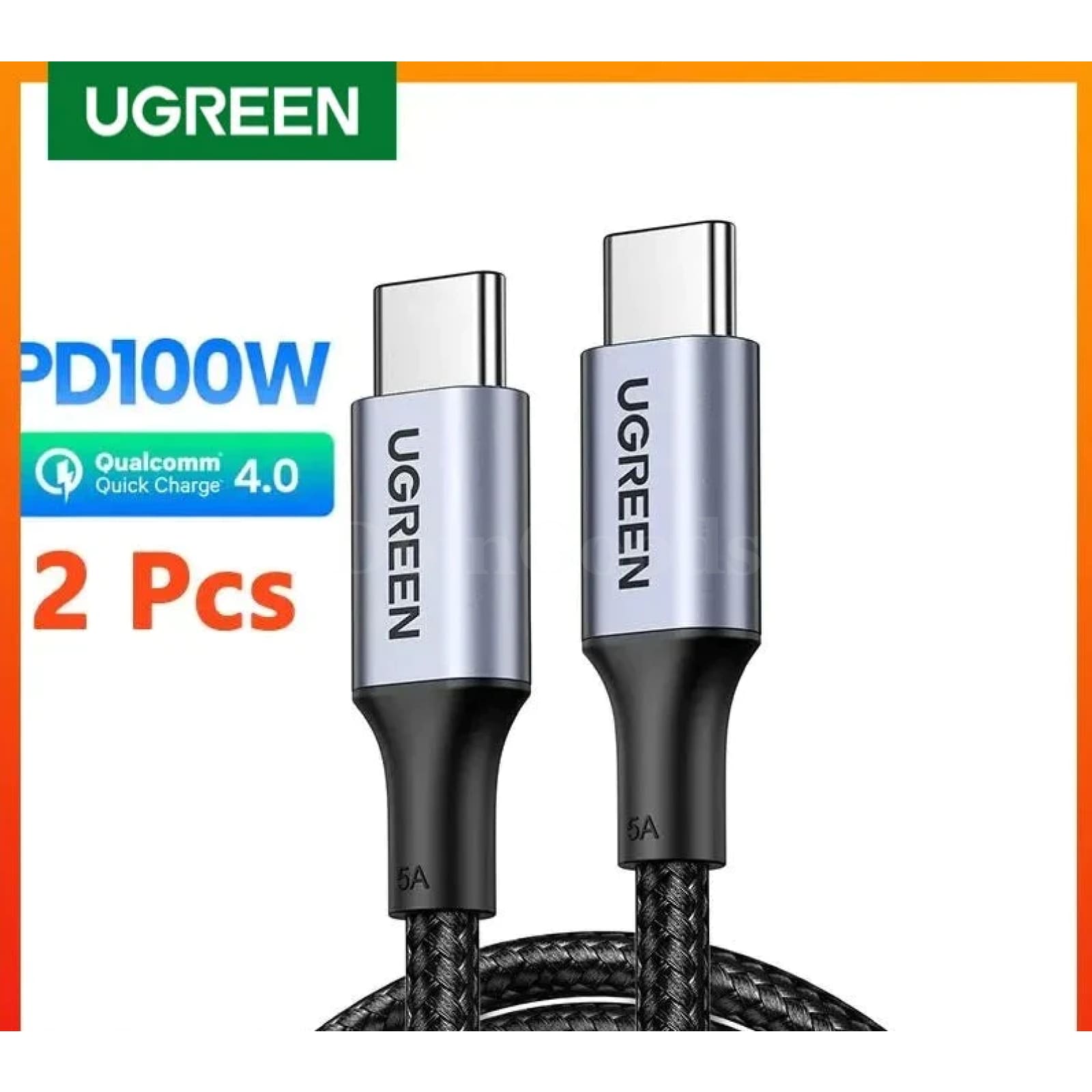 Ugreen 2 Pack Usb C To Cable Pd 100W/60W Fast Charging Macbook Xiaomi Samsung 301635