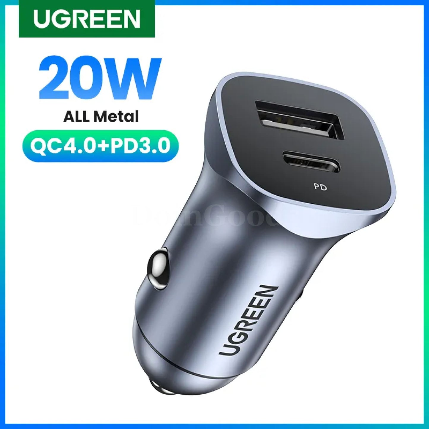 Ugreen 20W Usb C Car Charger Quick Charge 4.0 3.0 Xiaomi Iphone 14 13 Pro Fast 301635