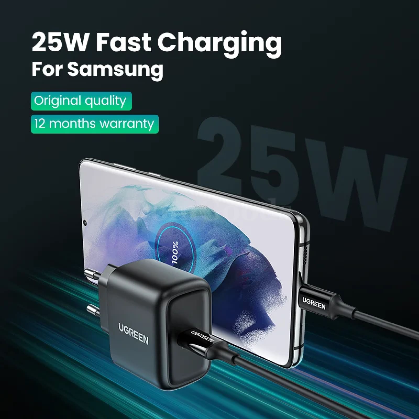 Ugreen 25W Usb C Charger Portable Type Pd Fast Charging Samsung Xiaomi Tablet 301635