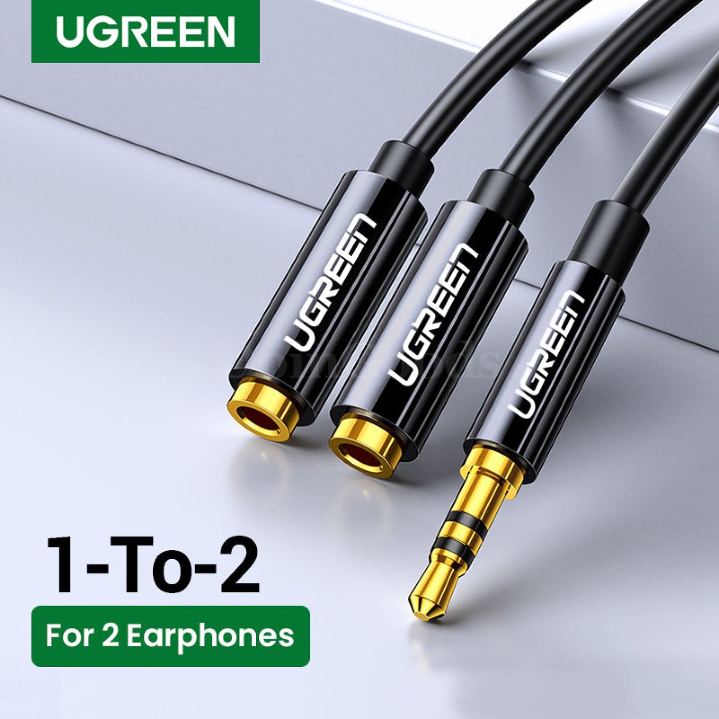 Ugreen 3.5Mm Male To Female Splitter 2 Audio Headphone Y Cable Adapter Aux Plug 301635