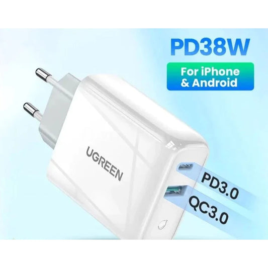 Ugreen 38W Fast Usb Charger Qc 4.0/3.0 Type C Pd For Iphone 14 13 301635