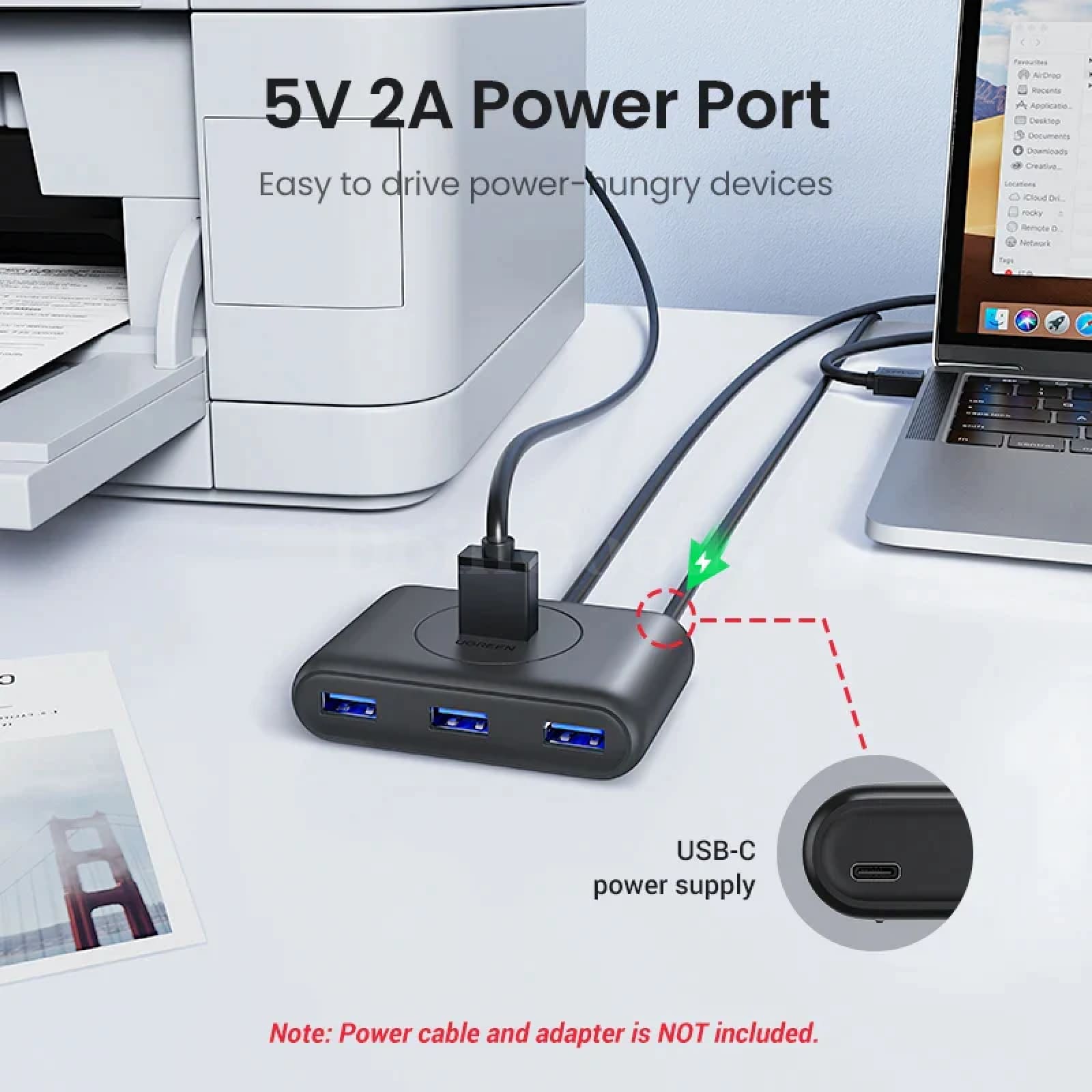 Ugreen 4 Ports Usb 3.0 Hub 5Gbps Splitter Macbook Pro Air Surface Pc Hard Drives 301635