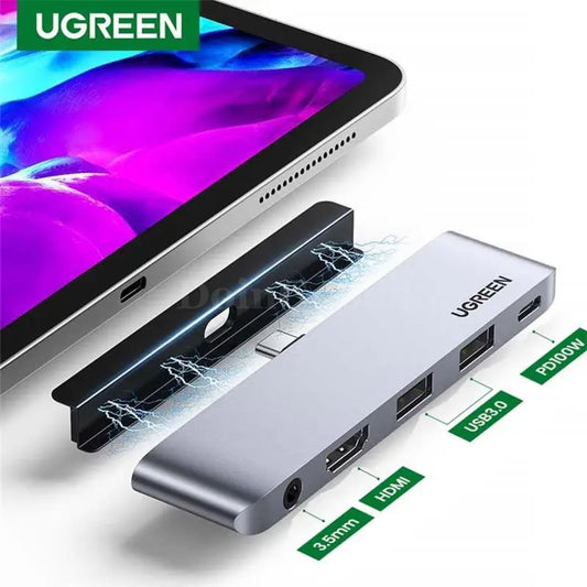 Ugreen 4K@60Hz Usb Type C 3.1 Hub Hdmi 2.0 3.0 Pd 100W 3.5Mm Ipad Pro Air 301635