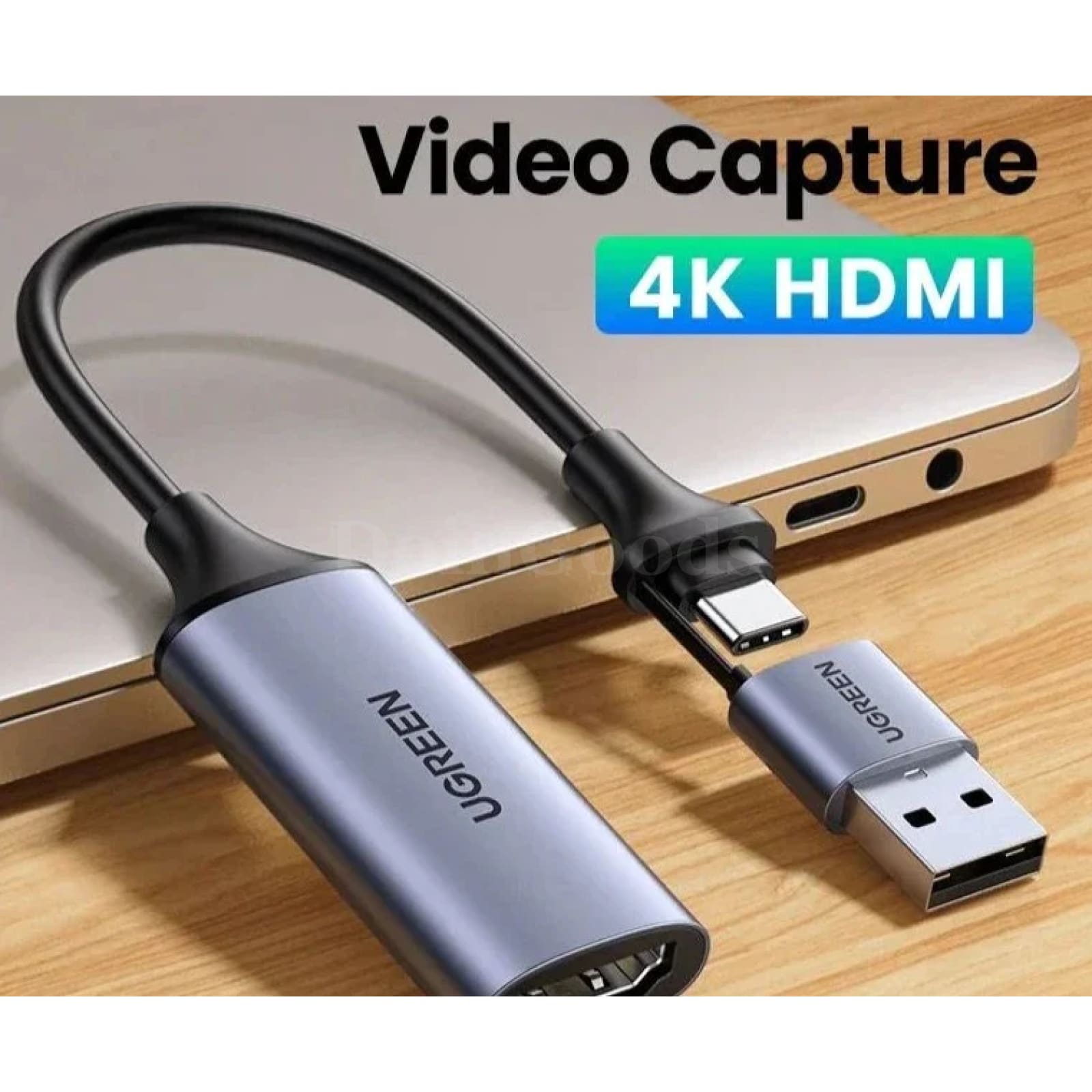 Ugreen 4K Hdmi Usb/Usb-C Video Capture Card Grabber Box Pc Camera Live Streaming 301635