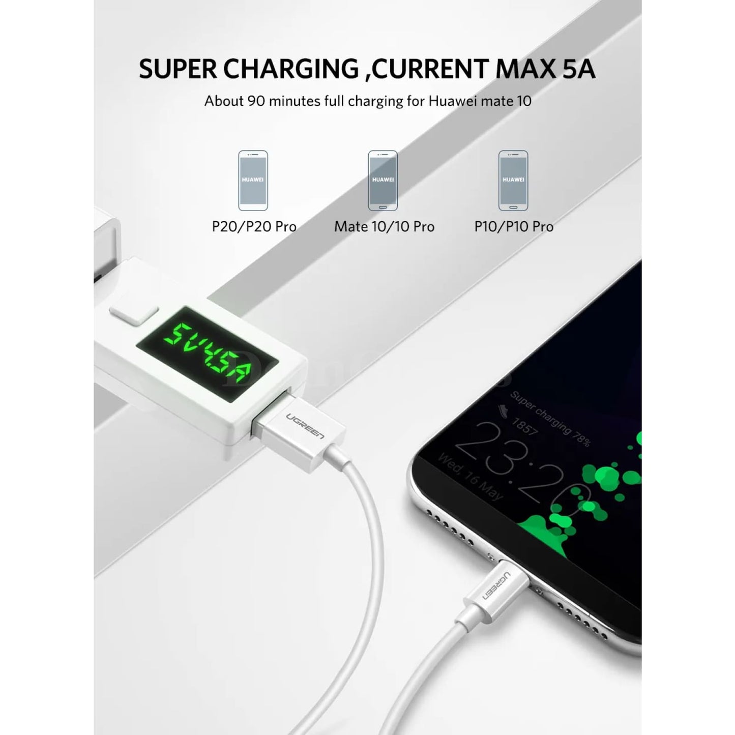 Ugreen 5A Usb Type C Cable Fast Charger Data Supercharge Charging Wire Huawei 301635