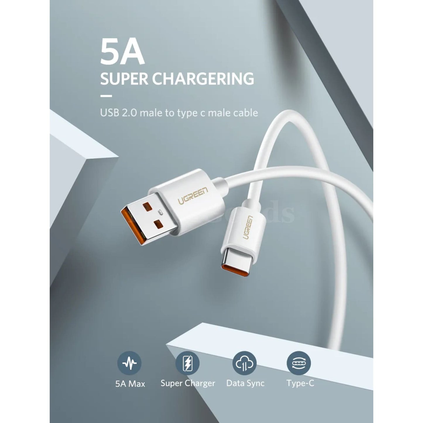 Ugreen 5A Usb Type C Cable Fast Charger Data Supercharge Charging Wire Huawei 301635