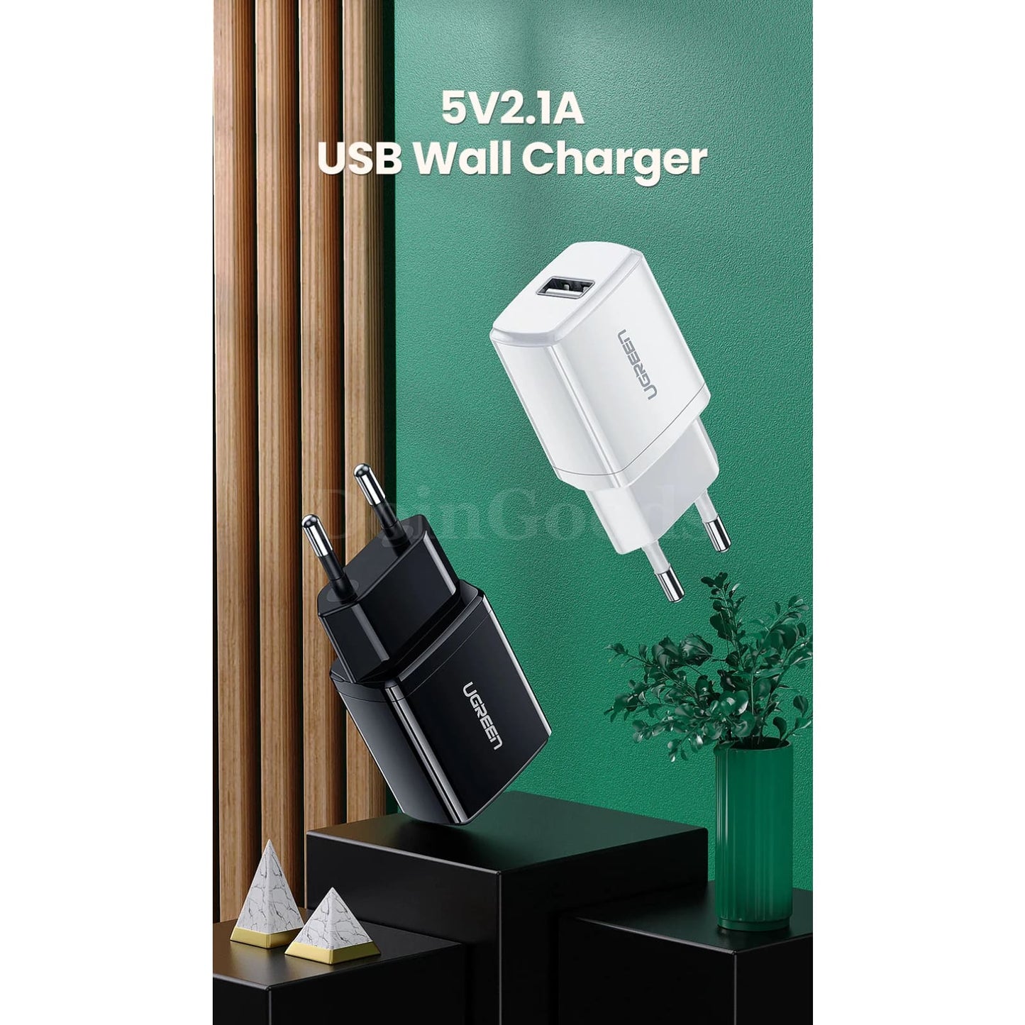 Ugreen 5V 2.1A Usb Charger Fast Wall Eu Adapter Iphone Ipad Samsung Xiaomi Mi 301635