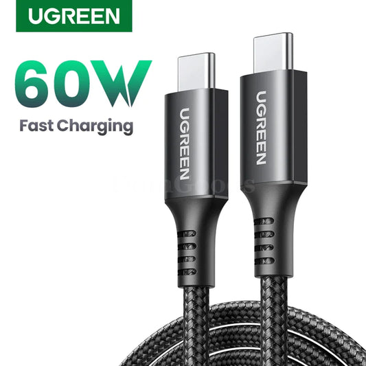 Ugreen 60W 100W Usb Type C Fast Charging Cable Macbook Ipad Samsung Xiaomi Cord 301635