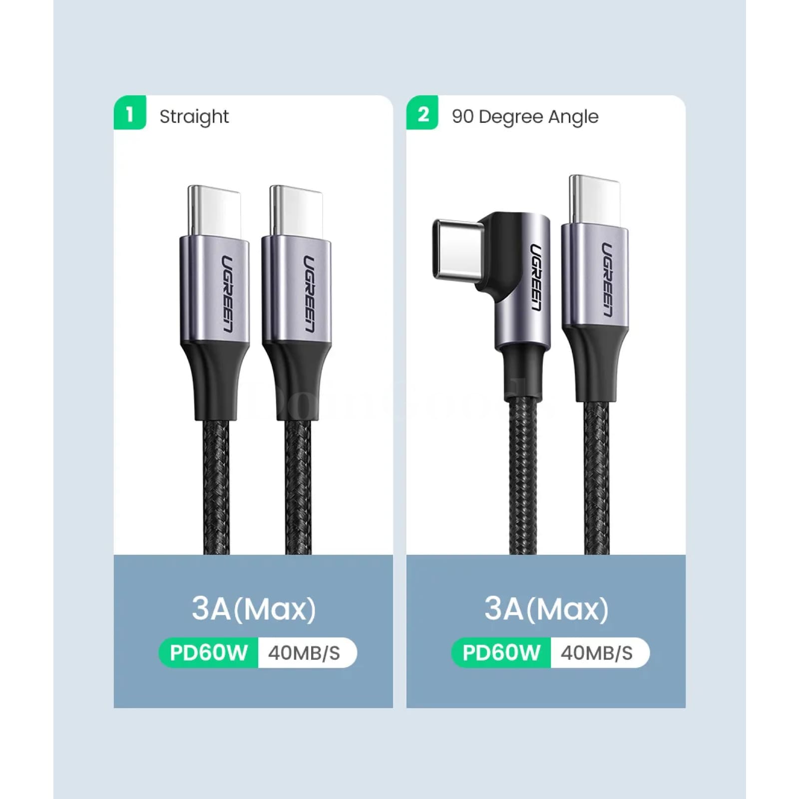 Ugreen 60W 100W Usb Type C To Cable For Macbook Ipad Samsung Xiaomi Pd 3A Fast 301635