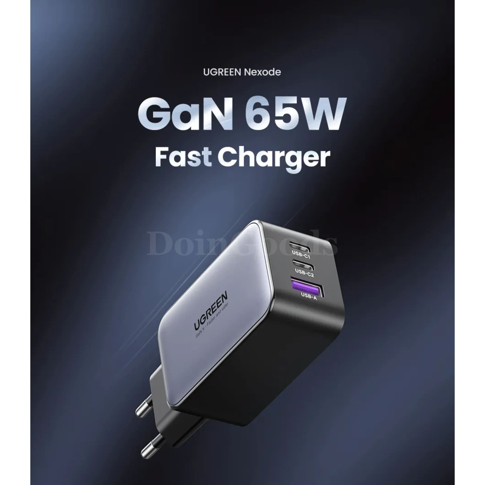 Ugreen 65W Gan Charger Quick Charge 4.0/3.0 Type C Pd Iphone 15 14 13 Pro Max 301635