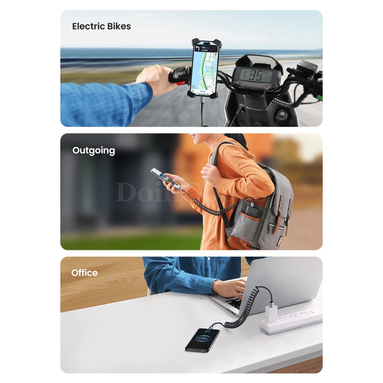 Ugreen 6A 100W Usb Type C Cable Spring Pull Telescopic For Huawei Honor Xiaomi 301635