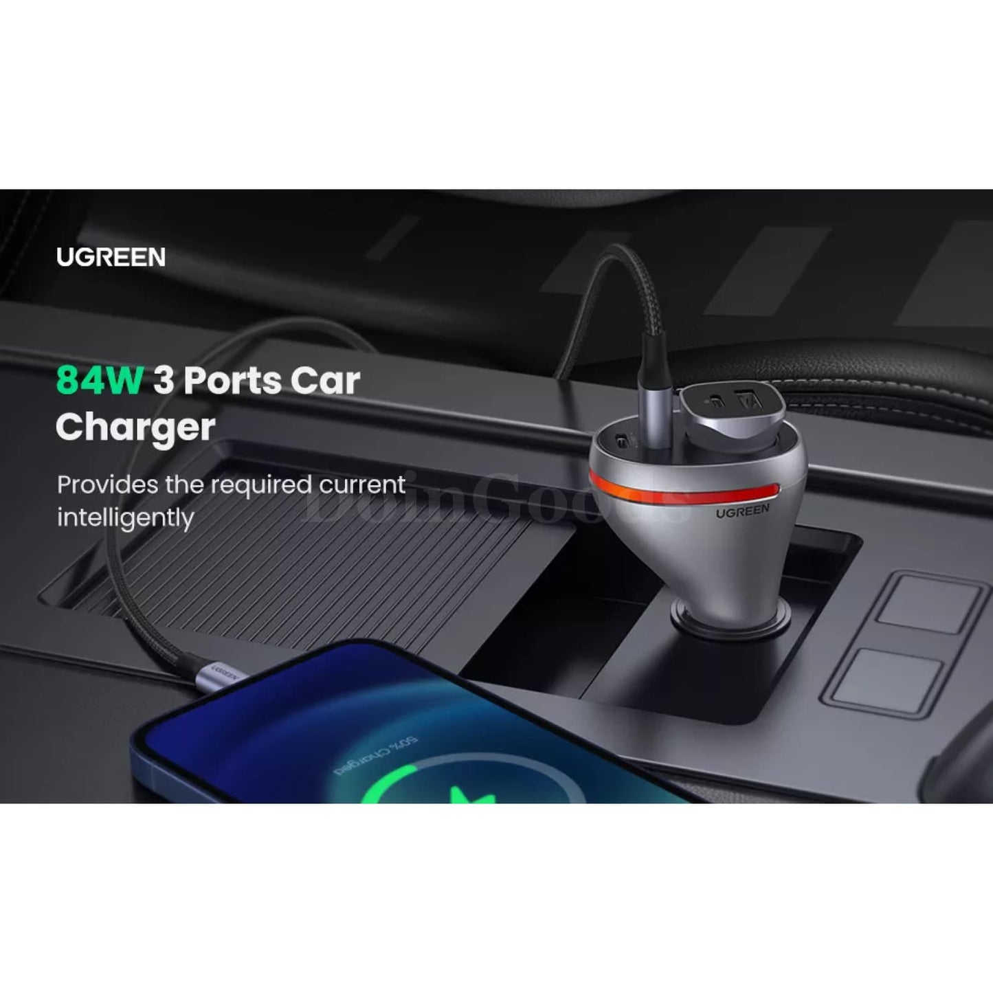 Ugreen 84W Usb Car Charger Qc Pd 4.0/3.0 Fast Adapter For Iphone 14 Xiaomi 301635