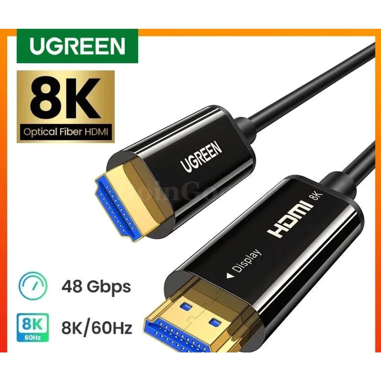 Ugreen 8K Hdmi-Compatible Fiber Optic Cable 2.1 Dynamic Hdr 48Gbps Samsung Tv 301635