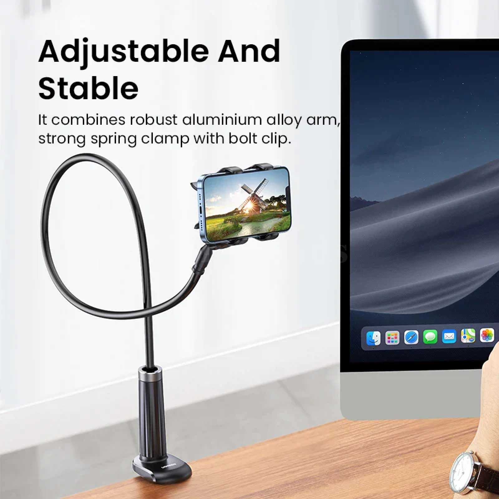 Ugreen Adjustable Arm Phone Stand Iphone 15 14 Pro Xiaomi Samsung Tablet Holder 301635