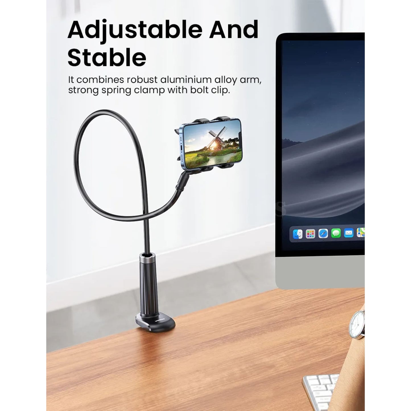 Ugreen Adjustable Arm Phone Stand Iphone 15 14 Pro Xiaomi Samsung Tablet Holder 301635