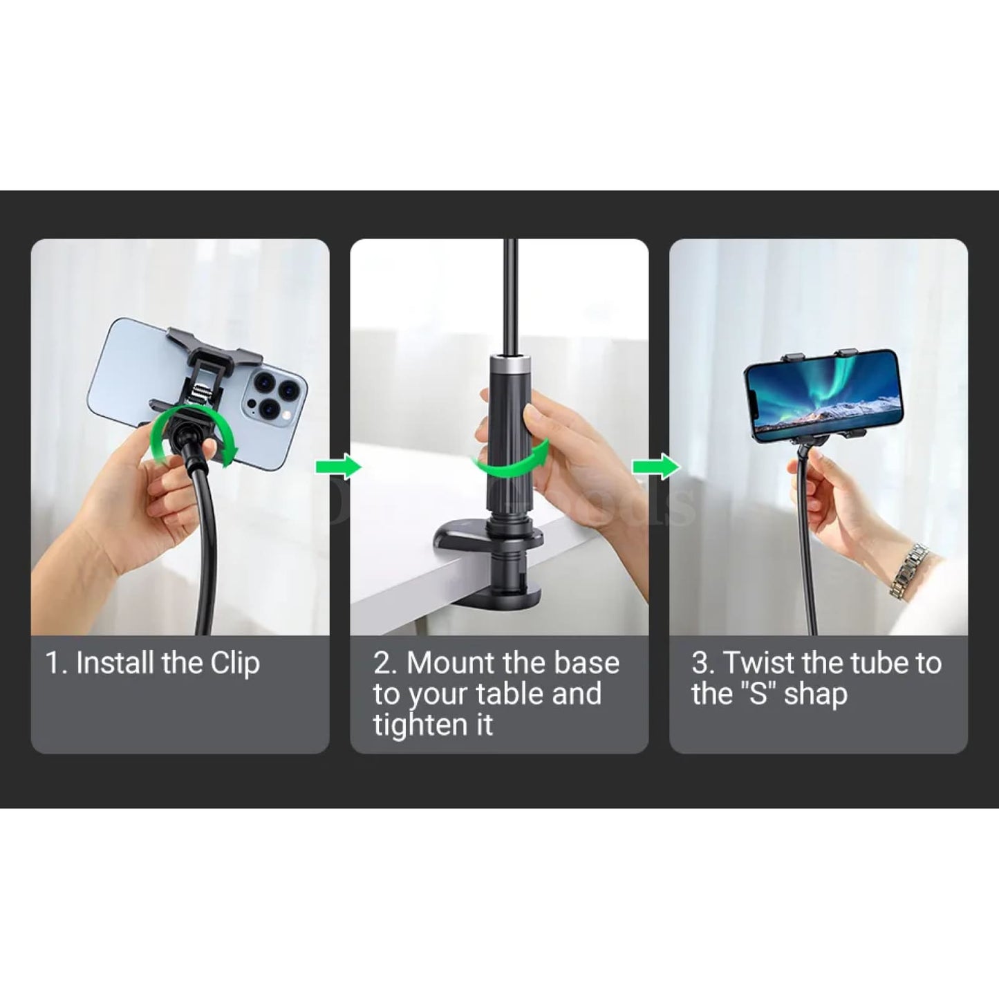 Ugreen Adjustable Arm Phone Stand Iphone 15 14 Pro Xiaomi Samsung Tablet Holder 301635