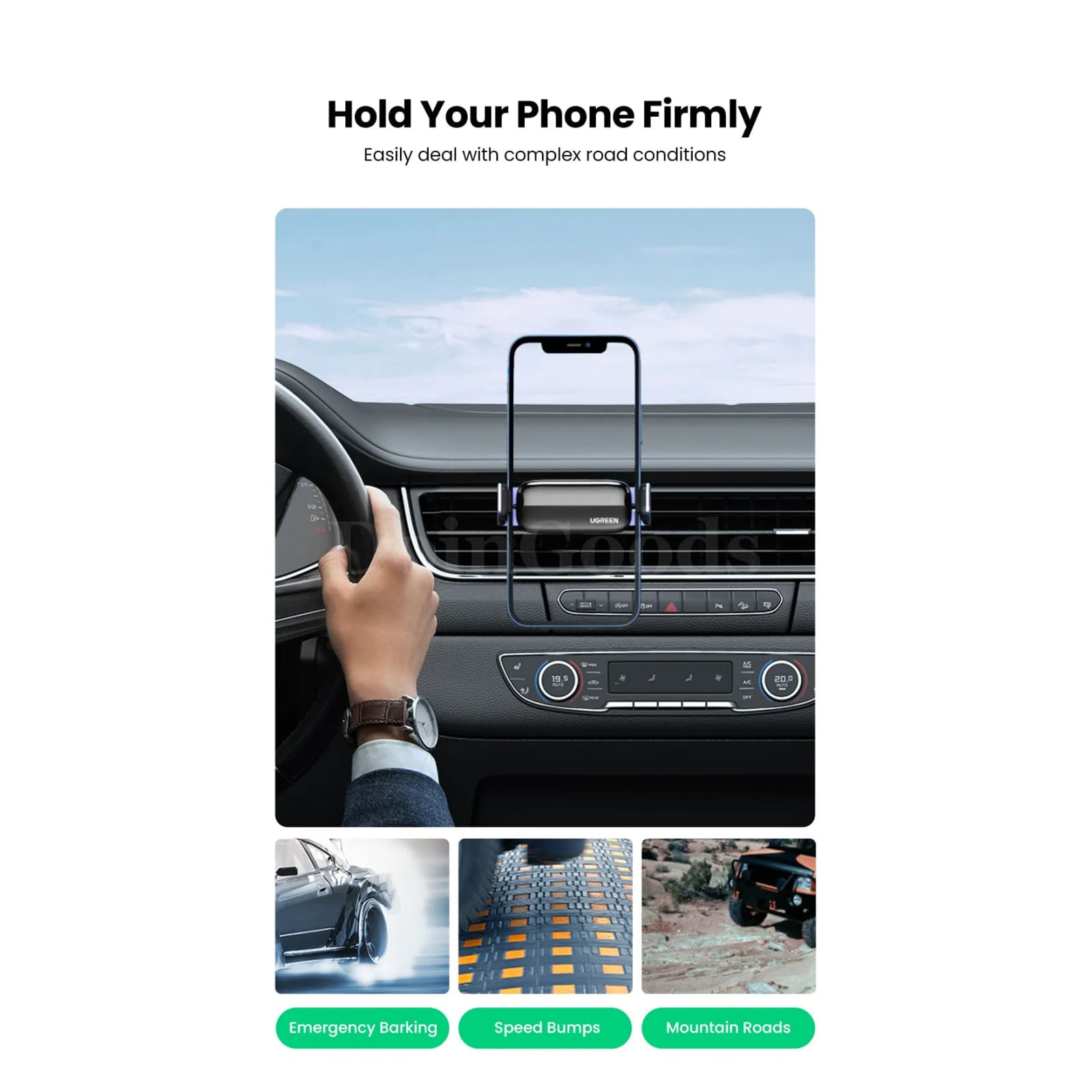 Ugreen Air Vent Car Phone Holder Stand For Xiaomi Samsung Iphone 15 14 301635