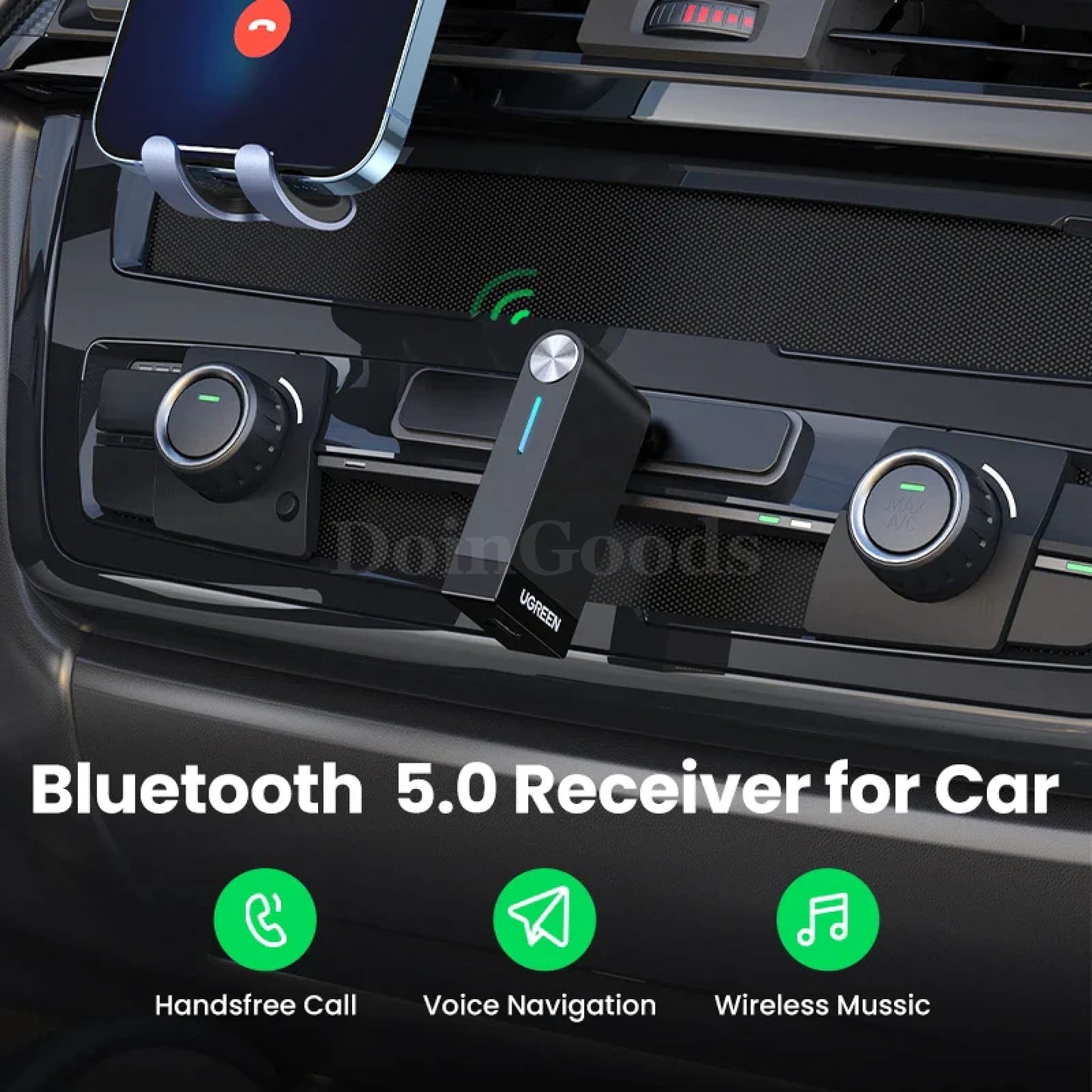 Ugreen Aux Bluetooth Receiver 3.5Mm For Car Portable Adapter 5.0 Home Stereo 301635