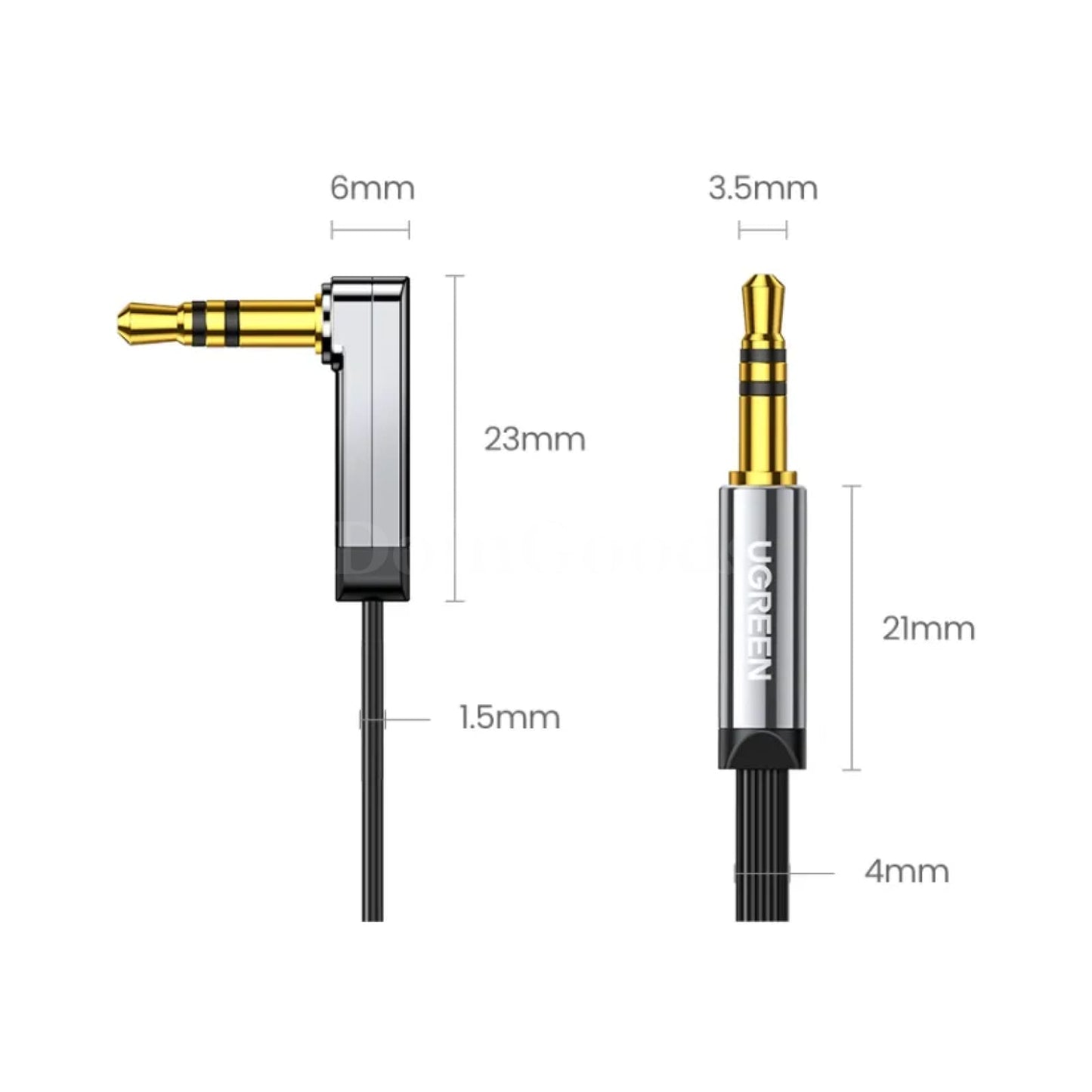 Ugreen Aux Cable Speaker 3.5Mm Jack Audio For Car Headphone Samsung Xiaomi 301635