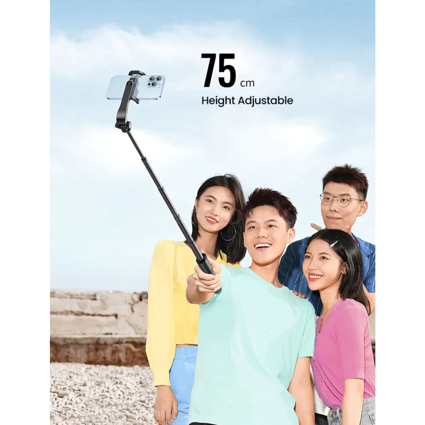 Ugreen Bluetooth Selfie Stick Tripod Stand 750Mm Extendable 10M Remote Shutter 301635