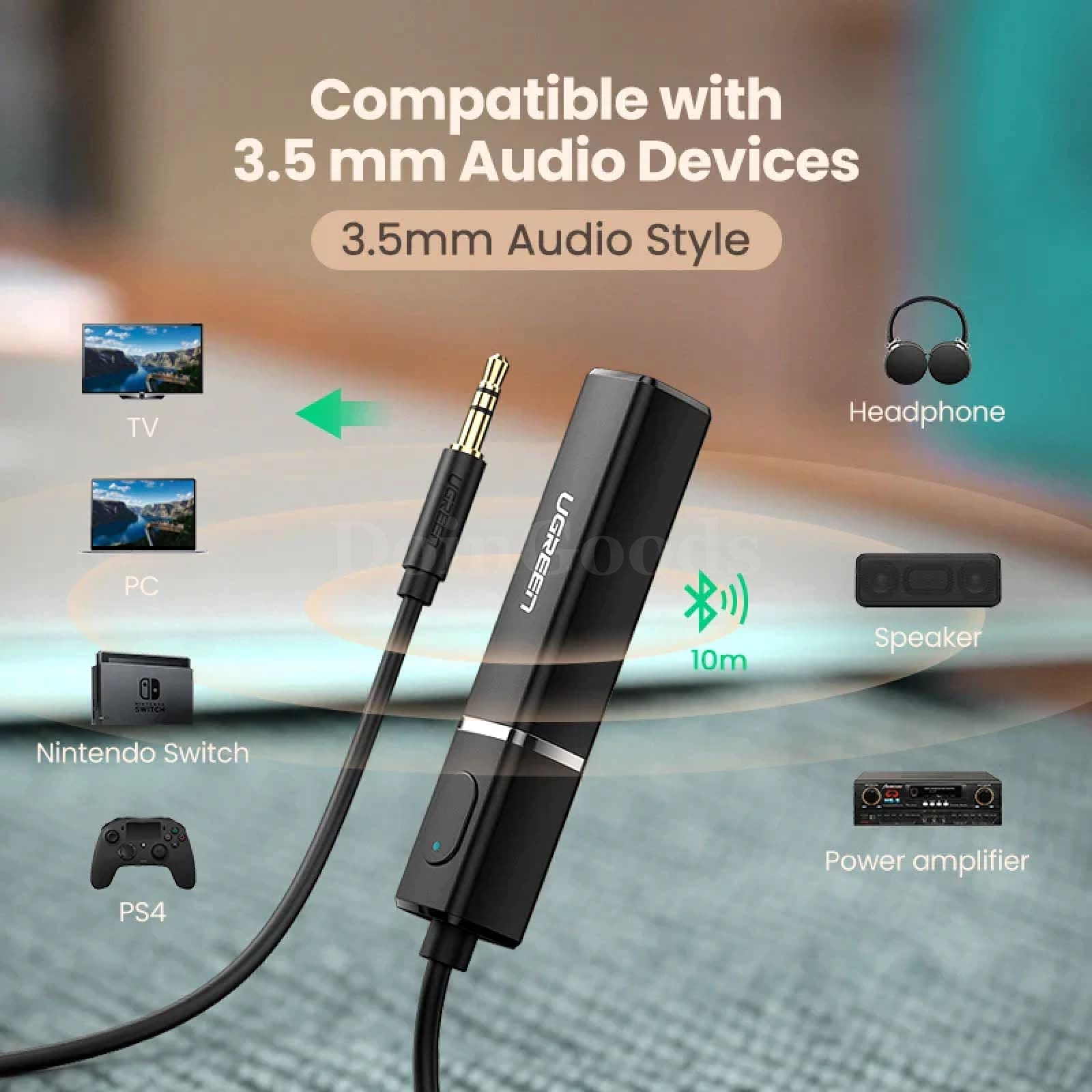 Ugreen Bluetooth Transmitter 5.0 Audio Adapter Tv Headphone Pc Ps4 Aptx Ll 3.5Mm 301635