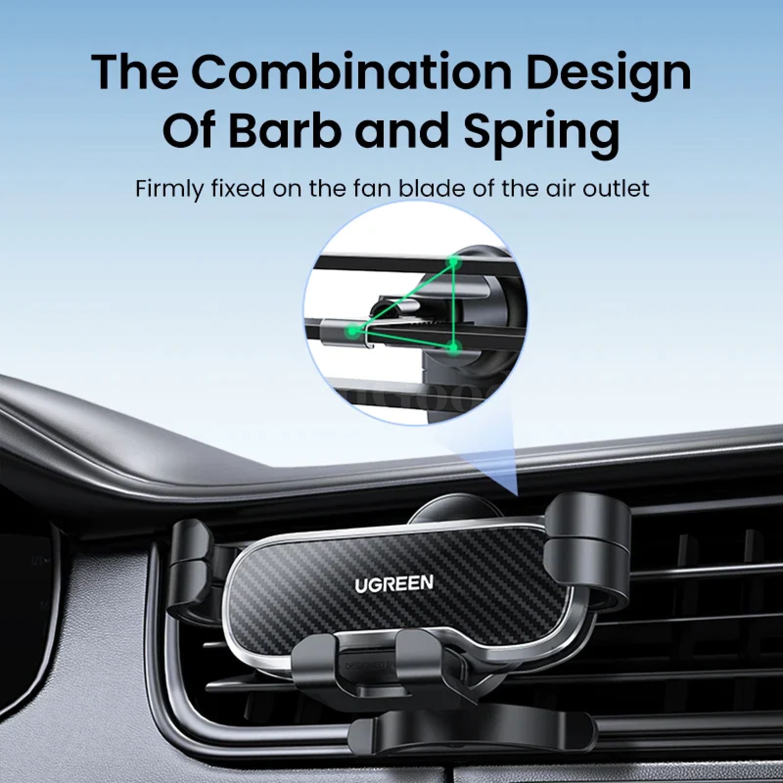 Ugreen Car Air Vent Phone Holder Clip Mount Gps Stand For Iphone 15 14 Xiaomi 301635