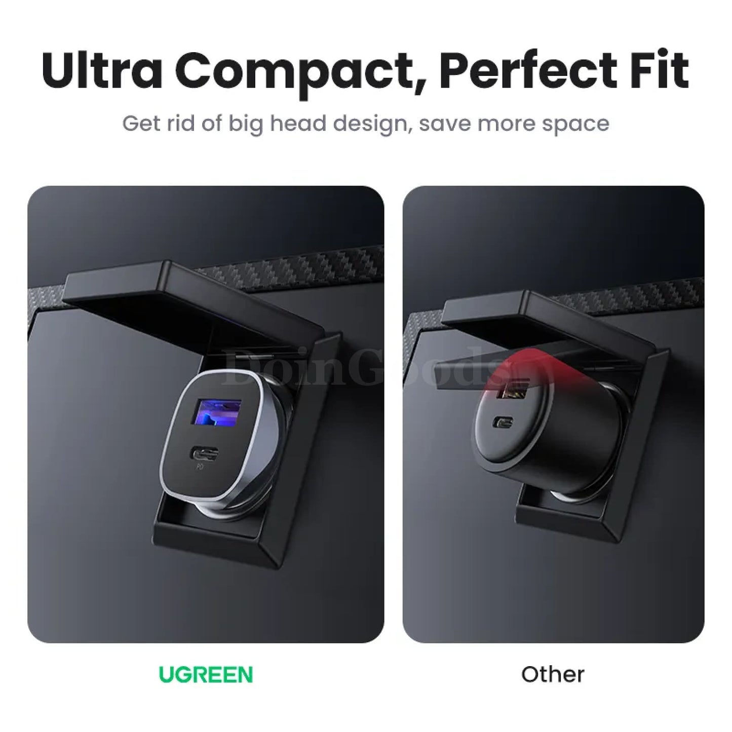 Ugreen Car Charger Fast Usb Type C Quick Charge 4.0 3.0 Iphone 15/14/13 Xiaomi 301635