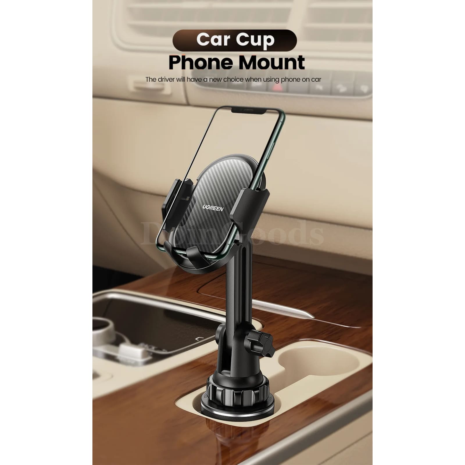 Ugreen Car Cup Phone Holder Stand For Iphone 15 14 Pro Max Xiaomi Huawei 301635