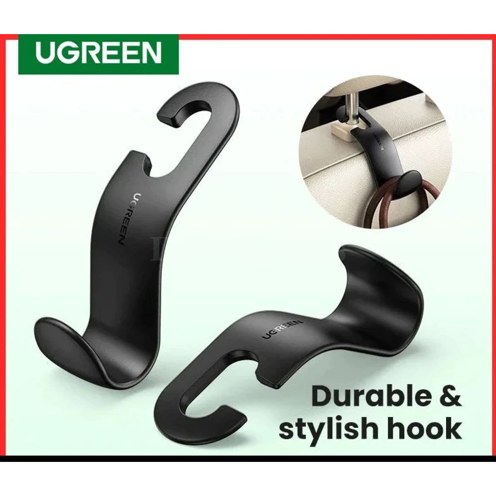 Ugreen Car Headrest Hanger Hooks Adjustable Backseat Organizer Grocery Bag Purse 301635