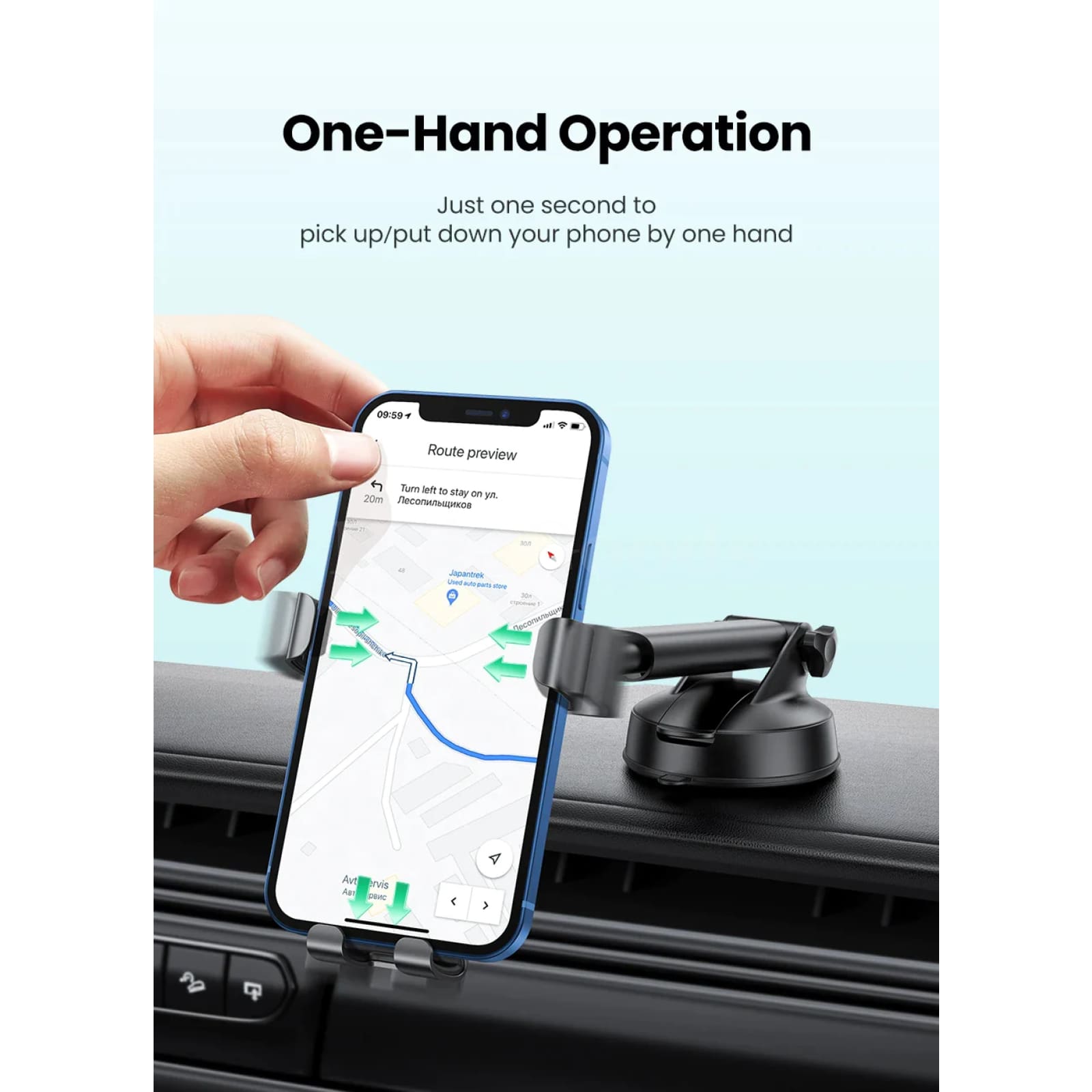 Ugreen Car Phone Holder Gravity Stand Suction Cup For Iphone Pro Xiaomi Samsung 301635