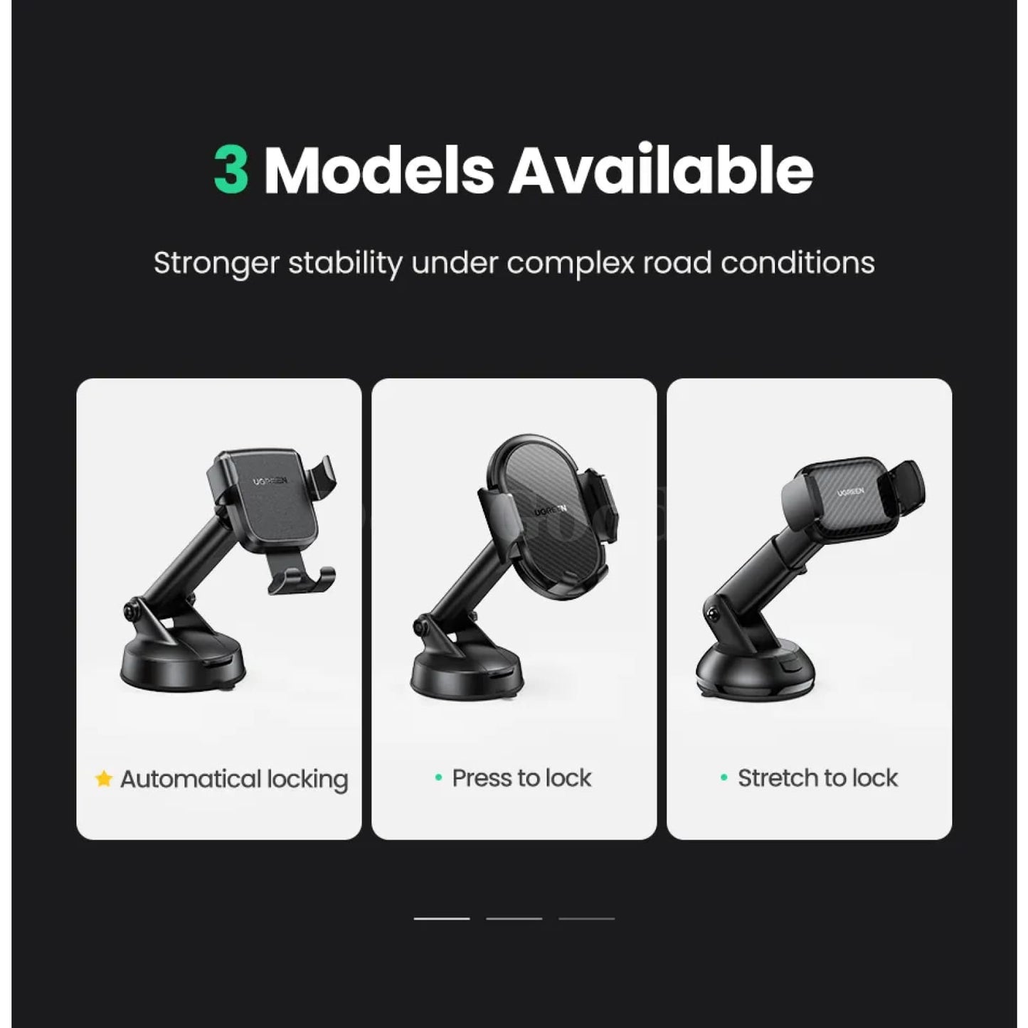 Ugreen Car Phone Holder Gravity Stand Suction Cup For Iphone Pro Xiaomi Samsung 301635