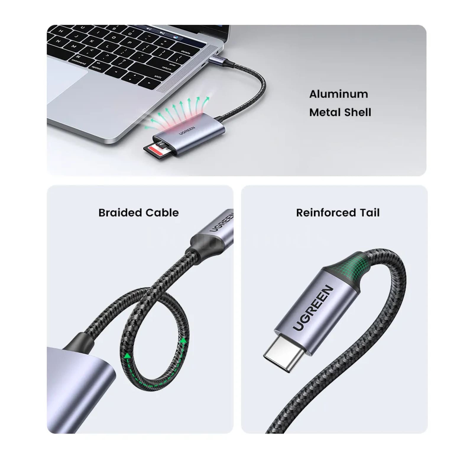 Ugreen Card Reader Sd4.0 312Mb/S Usb-C To Sd Microsd Tf Adapter Laptop Phone Mac 301635